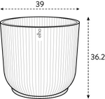 vibes fold round 40cm linen white